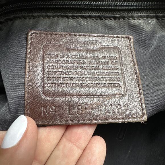 Coach L8E 4181 Lexington women's shoulder bag. Black vintage 90s - Picture 11 of 14